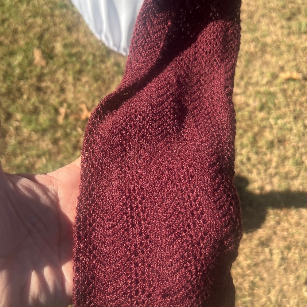 Knox Rose | Maroon Open-Front Cardigan…..101B - Picture 4 of 13